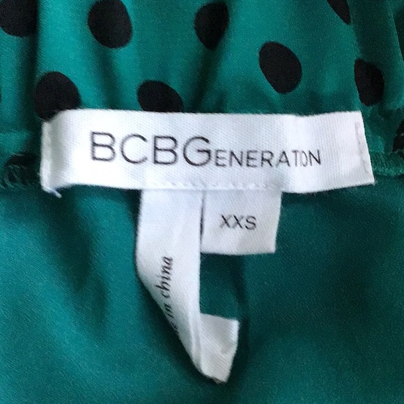 BCBGeneration Polka Dot Pleated Hi-low Skirt XXS - Picture 5 of 6